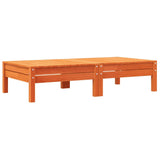 NNEVL Garden Footstools with Cushions 2 pcs Wax Brown Solid Wood Pine