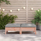 NNEVL Garden Footstools with Cushions 2 pcs Solid Wood Douglas