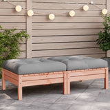 NNEVL Garden Footstools with Cushions 2 pcs Solid Wood Douglas