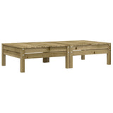 NNEVL Garden Footstools with Cushions 2 pcs Impregnated Wood Pine