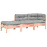 NNEVL Garden Sofa with Cushions and Footstool 2-Seater