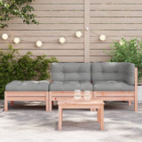 NNEVL Garden Sofa with Cushions and Footstool 2-Seater