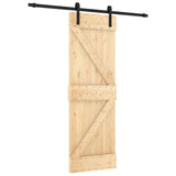 NNEVL Sliding Door with Hardware Set 70x210 cm Solid Wood Pine
