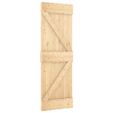 NNEVL Sliding Door with Hardware Set 70x210 cm Solid Wood Pine
