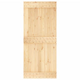 NNEVL Sliding Door with Hardware Set 90x210 cm Solid Wood Pine