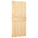 NNEVL Sliding Door with Hardware Set 95x210 cm Solid Wood Pine