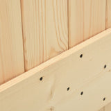 NNEVL Sliding Door with Hardware Set 95x210 cm Solid Wood Pine