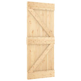 NNEVL Sliding Door with Hardware Set 85x210 cm Solid Wood Pine