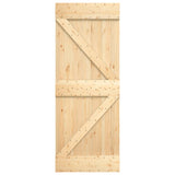 NNEVL Sliding Door with Hardware Set 85x210 cm Solid Wood Pine