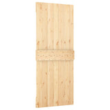 NNEVL Sliding Door with Hardware Set 85x210 cm Solid Wood Pine