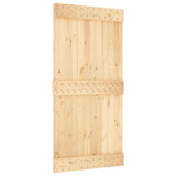 NNEVL Sliding Door with Hardware Set 100x210 cm Solid Wood Pine