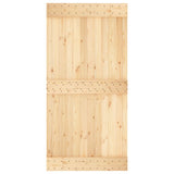 NNEVL Sliding Door with Hardware Set 100x210 cm Solid Wood Pine