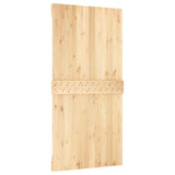 NNEVL Sliding Door with Hardware Set 100x210 cm Solid Wood Pine