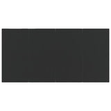 NNEVL 7 Piece Garden Dining Set Black Poly Rattan and Steel
