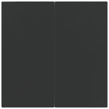 NNEVL 5 Piece Garden Dining Set Grey and Black Poly Rattan and Steel