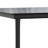 NNEVL 5 Piece Garden Dining Set Grey and Black Poly Rattan and Steel