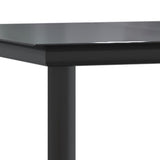 NNEVL 3 Piece Garden Dining Set Black Poly Rattan and Steel