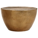 NNEVL Coffee Table Hammered Aluminium 50x30 cm Brass