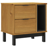 NNEVL Bedside Cabinet FLAM 49x35x50 cm Solid Wood Pine