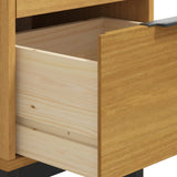 NNEVL Bedside Cabinet FLAM 40x35x80 cm Solid Wood Pine