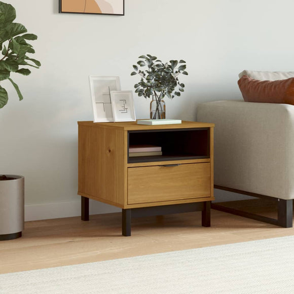 NNEVL Side Table FLAM 50x50x50 cm Solid Wood Pine