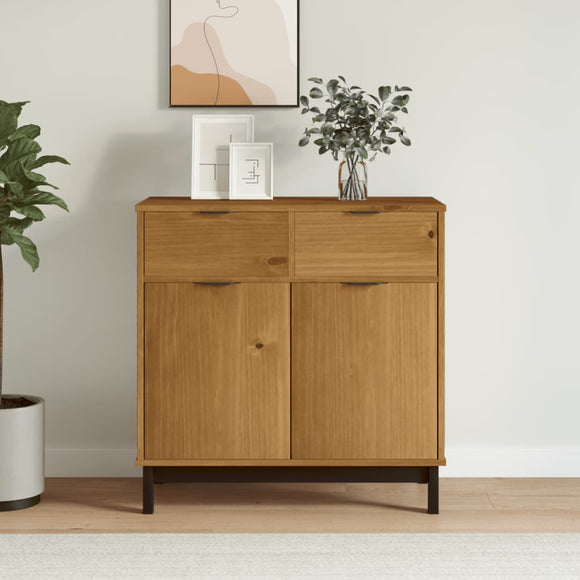 NNEVL Sideboard FLAM 80x40x80 cm Solid Wood Pine