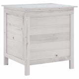NNEVL Garden Storage Box White 50x49x56.5 cm Solid Wood Fir