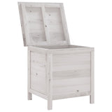 NNEVL Garden Storage Box White 50x49x56.5 cm Solid Wood Fir