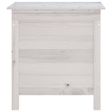 NNEVL Garden Storage Box White 50x49x56.5 cm Solid Wood Fir
