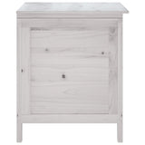 NNEVL Garden Storage Box White 50x49x56.5 cm Solid Wood Fir