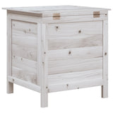 NNEVL Garden Storage Box White 50x49x56.5 cm Solid Wood Fir