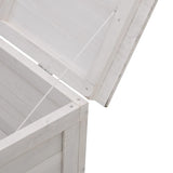 NNEVL Garden Storage Box White 50x49x56.5 cm Solid Wood Fir