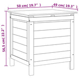 NNEVL Garden Storage Box White 50x49x56.5 cm Solid Wood Fir
