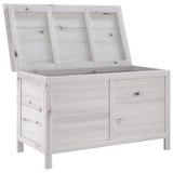 NNEVL Garden Storage Box White 99x49.5x58.5 cm Solid Wood Fir