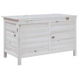 NNEVL Garden Storage Box White 99x49.5x58.5 cm Solid Wood Fir