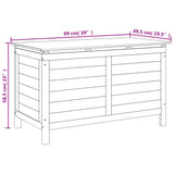 NNEVL Garden Storage Box White 99x49.5x58.5 cm Solid Wood Fir