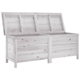 NNEVL Garden Storage Box White 150x50x56.5 cm Solid Wood Fir