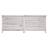 NNEVL Garden Storage Box White 150x50x56.5 cm Solid Wood Fir