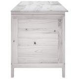 NNEVL Garden Storage Box White 150x50x56.5 cm Solid Wood Fir
