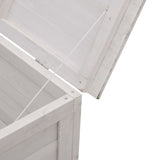 NNEVL Garden Storage Box White 150x50x56.5 cm Solid Wood Fir