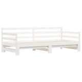 NNEVL Daybed with Trundle White 92x187 cm Single Size Solid Wood Pine