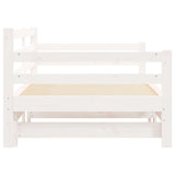 NNEVL Daybed with Trundle White 92x187 cm Single Size Solid Wood Pine