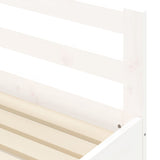 NNEVL Daybed with Trundle White 92x187 cm Single Size Solid Wood Pine