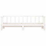NNEVL Day Bed with Trundle White 92x187 cm Single Size Solid Wood Pine