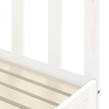 NNEVL Day Bed with Trundle White 92x187 cm Single Size Solid Wood Pine