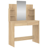 NNEVL Dressing Table with Mirror Sonoma Oak 96x39x142 cm