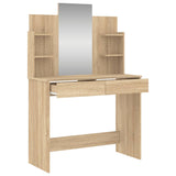 NNEVL Dressing Table with Mirror Sonoma Oak 96x39x142 cm