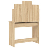 NNEVL Dressing Table with Mirror Sonoma Oak 96x39x142 cm