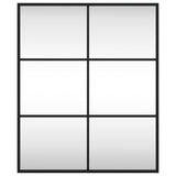 NNEVL Wall Mirror Black 50x60 cm Rectangle Iron