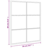NNEVL Wall Mirror Black 50x60 cm Rectangle Iron